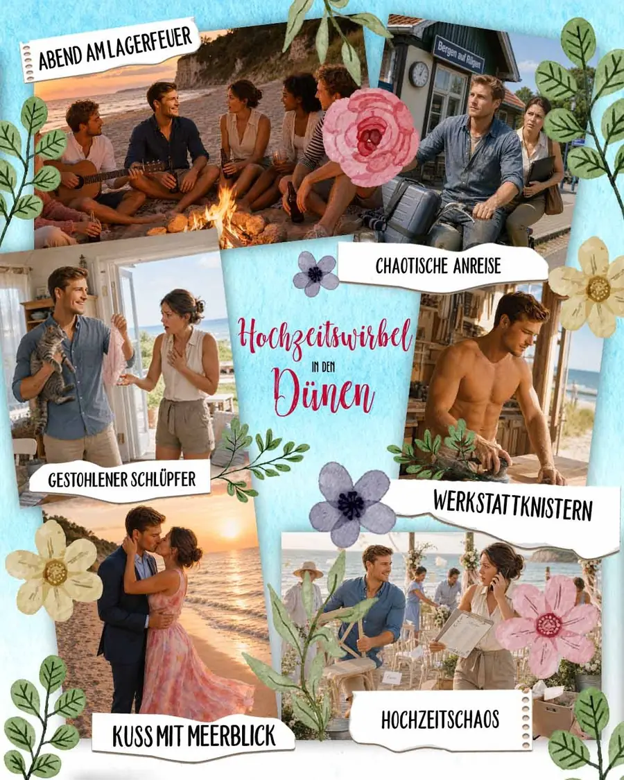 Moodboard zu Hochzeitswirbel in den Dünen