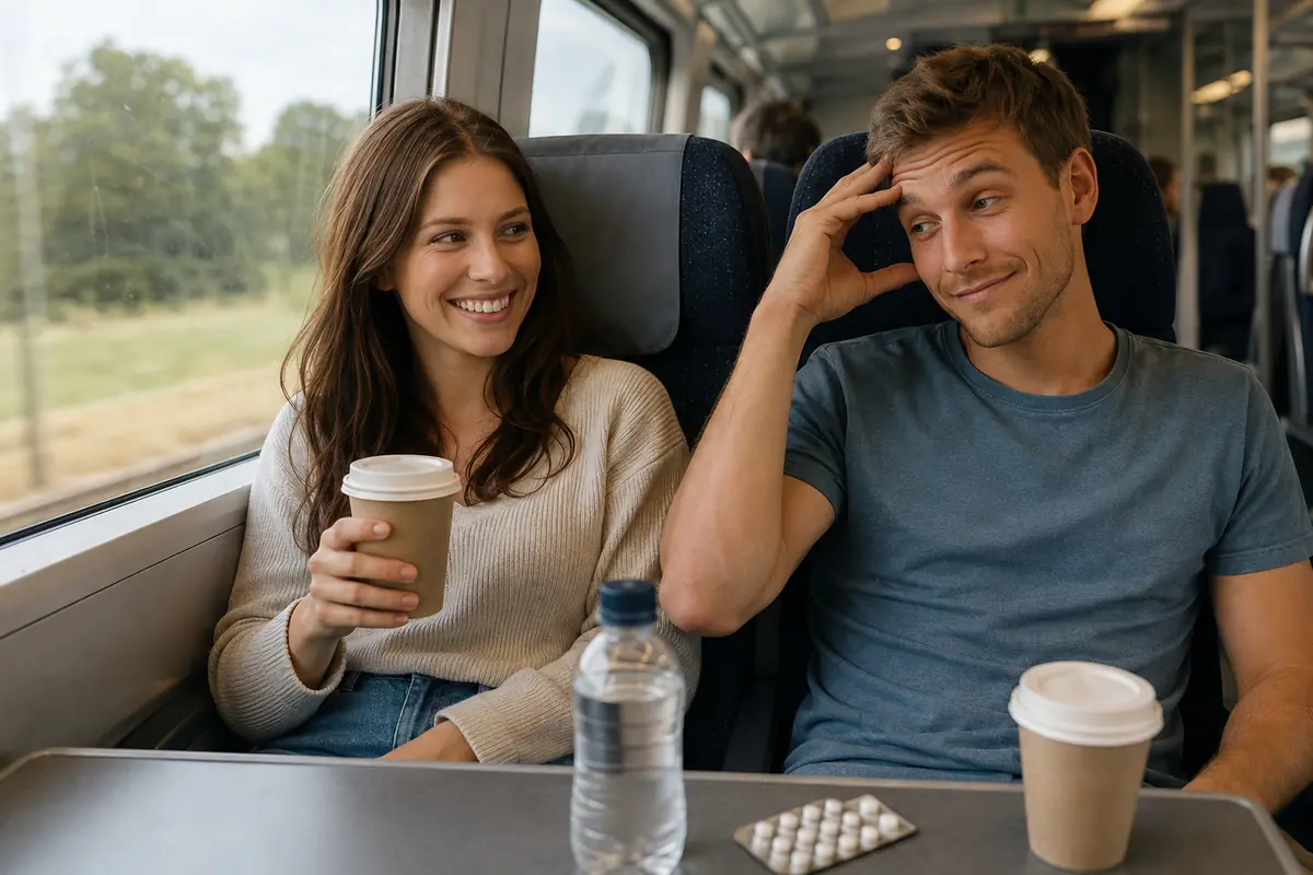 Emilia und Fabian lernen sich im Zug nach Rügen kennen
